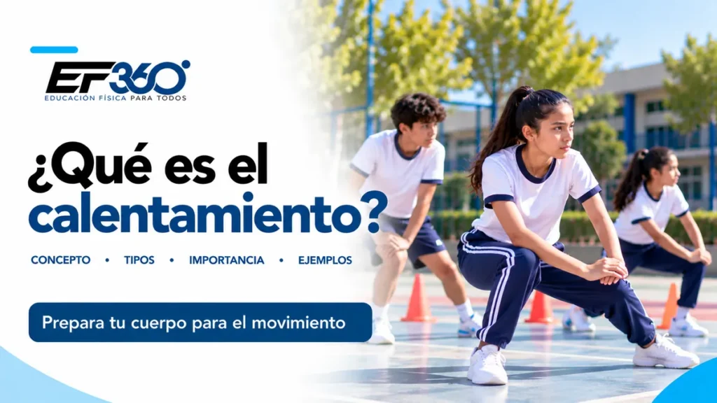 Estudiantes realizando ejercicios de calentamiento antes de la actividad física, imagen del artículo «¿Qué es el calentamiento?» de EF 360.